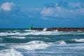 View to the mole of Hirtshals in Denmark