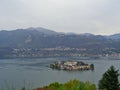 view to a monastery on an island Royalty Free Stock Photo