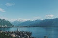 View to Montreux and Lake Leman Royalty Free Stock Photo