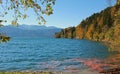 View to mountain lake walchensee, bavaria