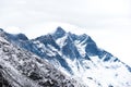 View to the mountains from Deboche village. Nepal, Himalayan mountains Royalty Free Stock Photo