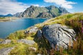View to mountains in Norway, Lofoten