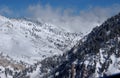 View to the Mountains from Snowbird ski resort in Utah, USA Royalty Free Stock Photo