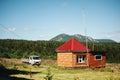 View to the Taganay mountains in the South Ural