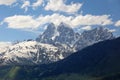 View to Mt. Ushba. Upper Svaneti. Georgia. Royalty Free Stock Photo