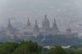 View to National Art Museum of Catalonia - MNAC. Barcelona, Spa Royalty Free Stock Photo