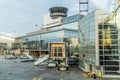 View to new terminal in Frankfurt Rhein Main airport
