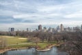 View to New York cityscape from Belvedere castle, Central Park Royalty Free Stock Photo