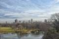 View to New York cityscape from Belvedere castle, Central Park Royalty Free Stock Photo