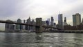 view to new york with the suspension bridge