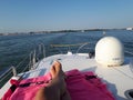 view to ocean at venice from the boat Royalty Free Stock Photo