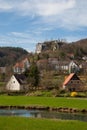 View to old castle ruine Streitburg