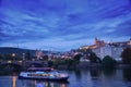 View to old Prague bridge, Czech Republic