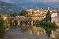 View to old town of Bassano del Grappa