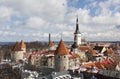 View to the Old Town of Tallinn, Estonia Royalty Free Stock Photo