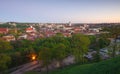 View to old Vilnius from Gediminas castle