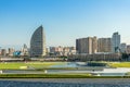 View to one of the residential district of Baku city with living houses, Azerbaijan