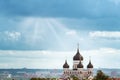 View to Orthodox church Alexander Nevsky in old Tallinn Royalty Free Stock Photo