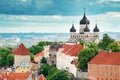 View to Orthodox church Alexander Nevsky in old Tallinn