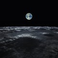 View to our planet earth from moon Royalty Free Stock Photo