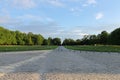 View to park of famous Chateau de Chantilly (Chantilly Castle).