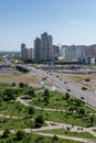 View to the park Pozniaky and the road to Boryspil