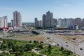 View to the park Pozniaky and the road to Boryspil