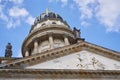 The French Cathedral in downtown Berlin at the historic square Gendarmenmarkt Royalty Free Stock Photo