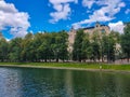 View to the Patriarch pond in Moscow, Russia