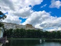 View to the Patriarch pond in Moscow, Russia