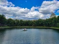 View to the Patriarch pond in Moscow, Russia