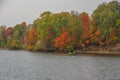 Perse river in Koknese in autumn colors Royalty Free Stock Photo