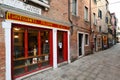 View to pizzeria in Venice, Italy