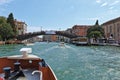 View to Ponte dell'Accademia in Grand Canal Royalty Free Stock Photo