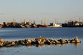 View to the port of Berdyansk