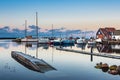 View to the port of Klintholm Havn in Denmark Royalty Free Stock Photo