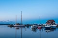 View to the port of Klintholm Havn in Denmark Royalty Free Stock Photo