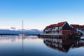 View to the port of Klintholm Havn in Denmark Royalty Free Stock Photo
