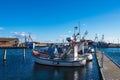 View to the port of Klintholm Havn in Denmark Royalty Free Stock Photo