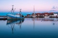 View to the port of Klintholm Havn in Denmark Royalty Free Stock Photo