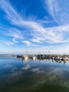 View to the port of Kloster on the island Hiddensee, Germany Royalty Free Stock Photo