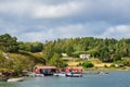 View to the port of Slussen in Sweden