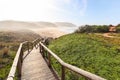 View to Praia do Amado, Beach and Surfer spot near Sagres and Lagos, Costa Vicentina Algarve Portugal Royalty Free Stock Photo