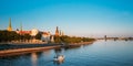 View To Promenad Of Daugava, In Riga, Latvia. Ab Dambis. Travel Royalty Free Stock Photo