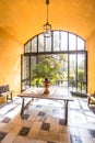 Panoramic windows in a Real Alcazar, Seville, Spain Royalty Free Stock Photo