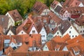 View to red roofs of old traditional German houses, Bad Wimpfen Royalty Free Stock Photo