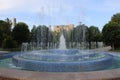 View to Registan, an old public square in the heart of the ancient city of Samarkand, Uzbekistan