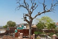 View to the residential area buildings next to the Fatehpur Sikri historical complex in Fatehpur Sikri, India.