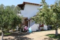 View to resort house in Sitonia, Greece Royalty Free Stock Photo