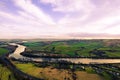 A view to river Tay from Kimmoull hill, Perthshire, Scotland Royalty Free Stock Photo